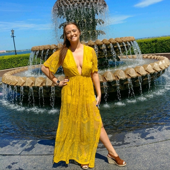 Yellow/orange romper dress - Picture 4 of 4